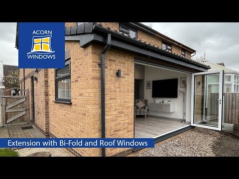 House extension with bifold door and two roof windows