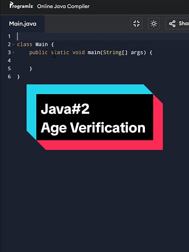 Create an Age Verification System in Java