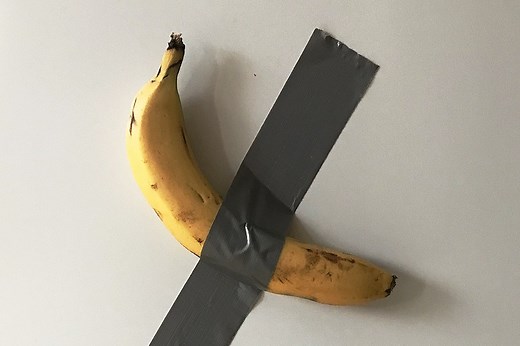 "Banana Taped to Wall" by Maurizio Cattelan - Explore This Artwork