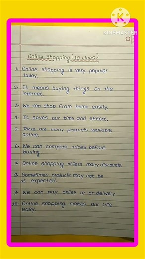 Online Shopping Essay 10 Lines in English | Short Essay on Online Shopping | Easy English Essay