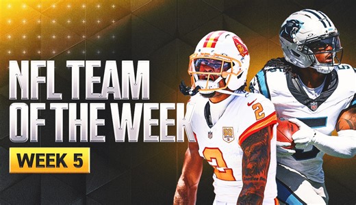 NFL Week 5 Team of the Week: Rico Dowdle Fills In and Shines on Sunday
