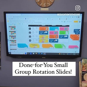 Your digital small group rotation slides are ready for you! 😉 https://premium.educationtothecore.com/resource/small-group-editable-rotation-slides/ | Education to the Core