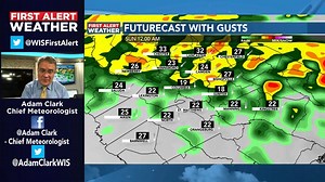 TRACKING Rain and wind for Saturday. First Alert Weather day for winds gusting to around 30-35mph with around 1-2" possible. Tracking it with futurecast here: | WIS TV | Facebook