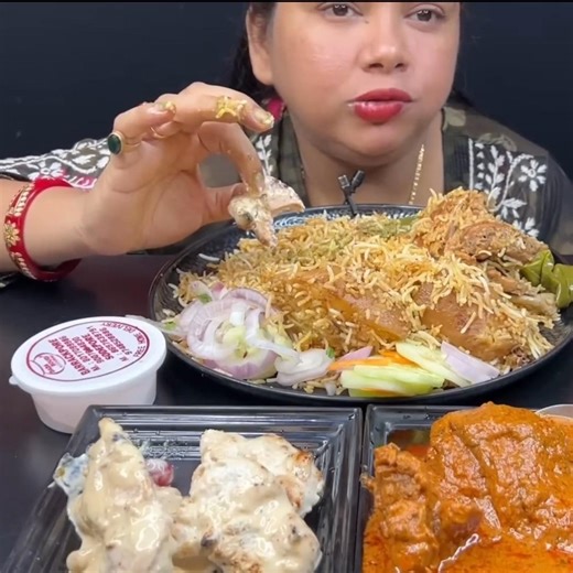 SPICY CHICKEN KABAB🔥 BASMATI RICE || #shorts #mukbangn #asmreating #mukbangasmr #asmr