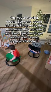 Check out this sensory spinning chair I got for my son for Christmas—yes, you’re seeing double because I ended up with two! Everyone who visits, no matter their age, is drawn to it and can’t resist a spin. It was such a hit, I even got one for my nephew’s birthday! 🔄 | Preschool Vibes