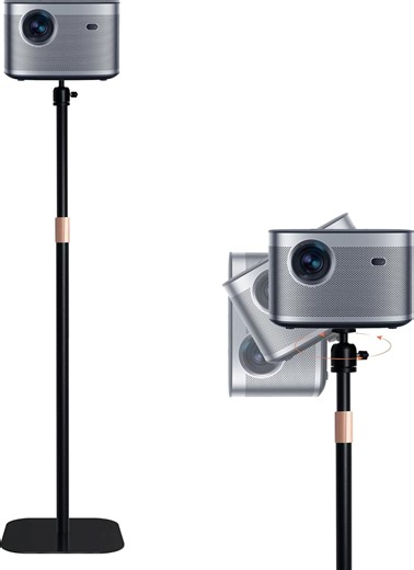 Projector Stand, 360°Swivel, Adjustable Height 23''-53'', Projector Mount Bracket, Against Wall Hidden Stand,Compatible with Home Office Video Vlog DVR Camera