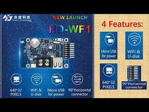 Huidu HD-WF1 new WiFi Controller for 1 line HUB75E LED Full Color Display