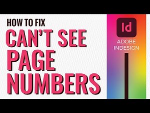 How to Fix Can't See Page Numbers in Adobe Indesign