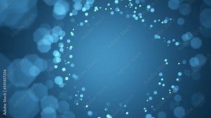 Bright, abstract cloud from the structure of particles. A stream of particles moves across the background as a simulated wave of dots. Particle seamless background. Gentle shimmering particles.
