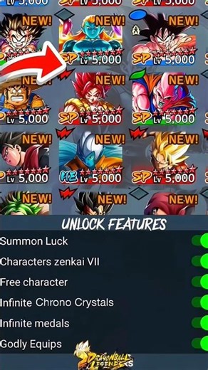 Unlock Every ULTRA + RAREST Character Instantly! Dragon Ball Legends VIP MOD 🔥!! #dblegends #shorts