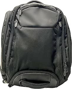 6-in-1 Traveler Backpack – Convertible Carry-On Travel Bag, Expandable 40–55L Storage, Ergonomic Design with Drink Holders & Padded Laptop Pocket, Weather-Resistant Ballistic Nylon, Black