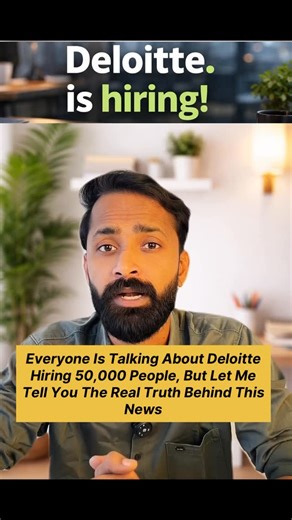 Shubham Gunjal on Instagram: "Deloitte is hiring ~50,000 professionals in India — but not in one mega drive. Hiring will happen gradually, across Consulting, Technology, Risk, and Operations, PAN India. Apply only through Deloitte’s official career site. Follow for real job updates, not hype. #deloitte #hiring #corporate #masshiring #jobalert techjobsindia, jobalert, careerindia, hiringnow, big4, jobs2026"
