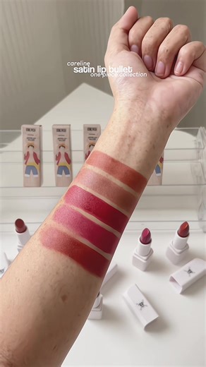 The ONE PIECE x CARELINE Satin Lip Bullet is giving smooth satin vibes intense color payoff in 5 stunning shades ✨🖤 Currently loving Dusty Rose, Terracotta pink, and Deep Puce If you're in the crew, which one are you claiming? #OnePiecexCareline #CarelinexOnePiece #Careline #OnePiece