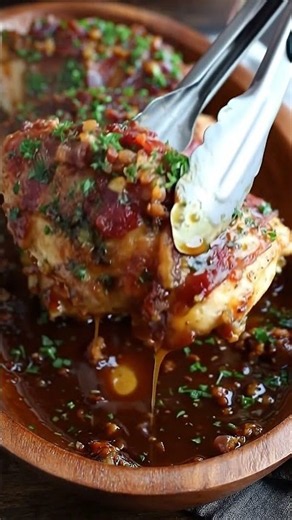 🥓🍗 Bacon Wrapped Chicken Breast | Juicy Stuffed Chicken with a Sweet Glaze 🔥