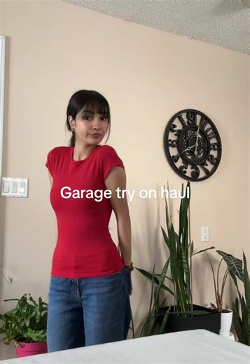 @Garage Clothing try on haul !! #garage I got a jester red shirt in the sleek texture and the parfait pink long sleeve is in the smooth collection. #clothinghaul #garage