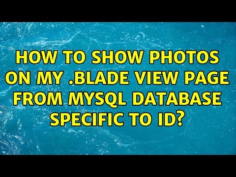 How to show photos on my .blade view page from mysql database specific to id?
