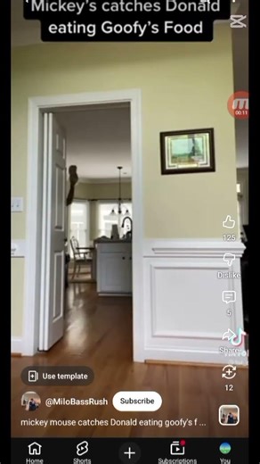 mickey catches donald duck eating goofy's food (waring loud sound and earrape) #tal_on #shorts