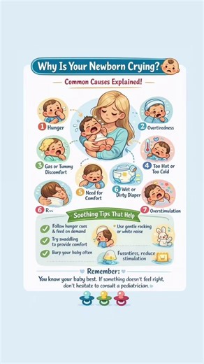 😢 Why Is Your Newborn Crying? Common Causes of Baby Distress Explained!