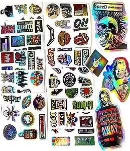 Rock Band Stickers for Cool Punk(100Pcs/sticker Packs), for Nursing Halo Cool Adults,Heavy Metal Skateboard Waterproof stikers