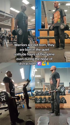 Bruce Leeroy polishing up his Weight Lifting training techniques for the good of Humanity ☯️💪🙏#weightliftingtraining