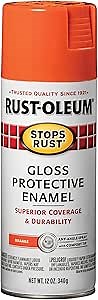 Rust-Oleum 214084 Stops Rust Spray Paint, 12 oz, Gloss Orange