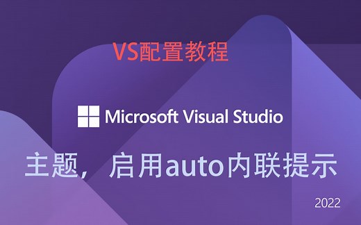 visual studio 2022主题，启用内联提示(auto)