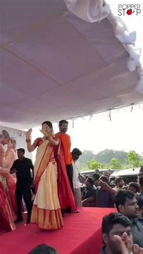 Crowd Goes Wild as #Virosh Takes the Stage 😍🔥 | VD & Rashmika Speech | Popper Stop Telugu