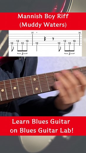 Guitar riff of Mannish Boy by Muddy Waters in Position 3 #bluesguitarlessons #mannishboy #muddywaters | Blues Guitar Lab By Satoshi Nakamoto