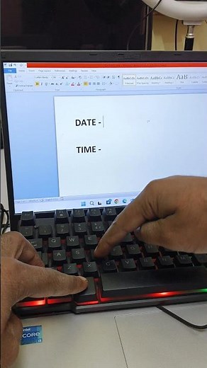 Shift+ALT+D_DATE , SHIFT+ ALT+T_ Time _ Ms Word Trick #shortcutkeys #msword #shorts #computertechnic
