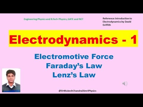 Electrodynamics | Electromotive force, Faraday's Law and Lenz Law| Griffiths| NET and GATE