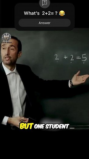 This Teacher Claims That 2+2= 5, Is He Correct? 🤔 #shorts #movie #viral