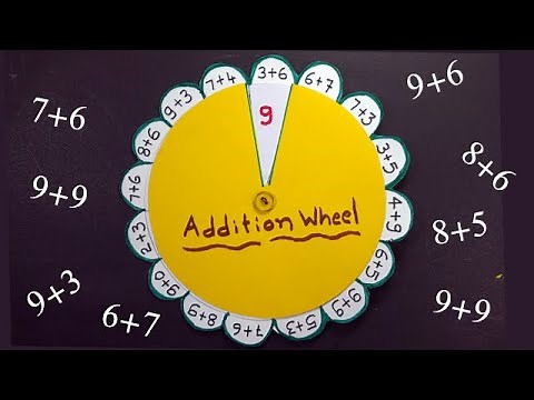 Addition wheel | Math wheel addition | Maths working project | Teaching resources