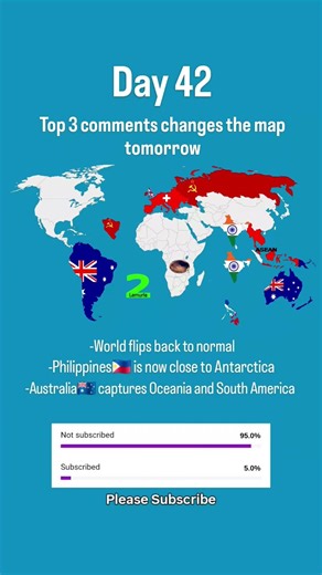 Day 42 of Top Comment changing the world map🗺. #foryou #explore #world #map #comment #geography