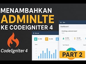 Menambahkan AdminLTE ke CodeIgniter 4 | Tutorial CI 4 Bagian 2