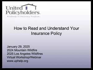 2025-1-29 How to Read and Understand Your Insurance Policy