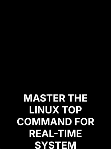 Master the Linux top command to monitor system health, sort processes by CPU or memory, and kill unresponsive tasks. #linux #terminal #bash #sysadmin #devops