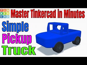 Upgraded! A sweet Tinkercad Pick-up Truck