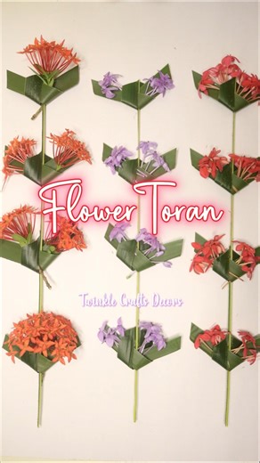 Flower Toran ✨ Eco Friendly Toran | Pooja Decor | Toran #flowertoran #coconutleafcraft #ecofriendly