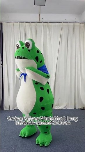 Inflatable frog mascot costume