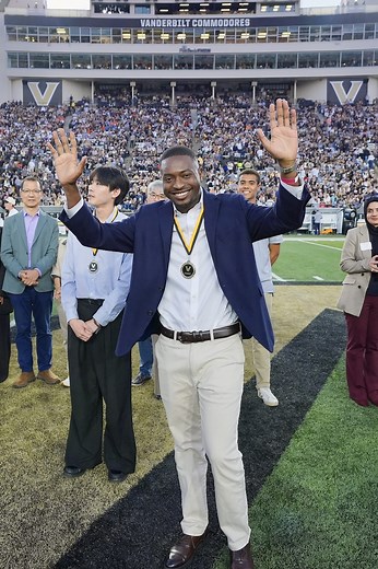 Vanderbilt University on Instagram: "Meet Leon Mhingiro, Vanderbilt's Outstanding Senior of 2026! Mhingiro, an applied mathematics and economics double major from Zimbabwe, was celebrated during halftime of the Vanderbilt Homecoming game on Nov. 8. Nominees for the Outstanding Senior Award were submitted by campus organizations, fellow students, faculty or staff members, and the winner was chosen from among 10 finalists by members of the Class of 2026. The award is one of the highest honors an u