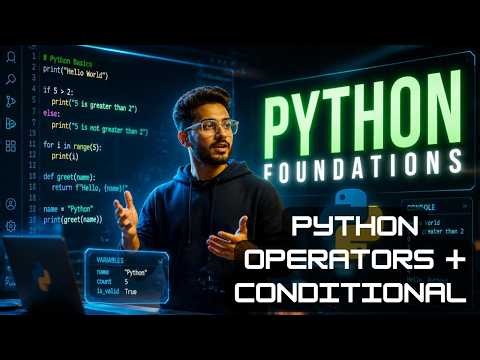 #5 How Python Makes Decisions | Operators + Conditional Statements Explained #python