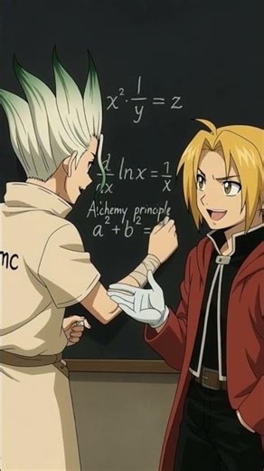 DR. STONE AND THE EQUIVALENT EXCHANGE 🦾✍️ #fullmetalalchemist #anime #memes #funny #drstone
