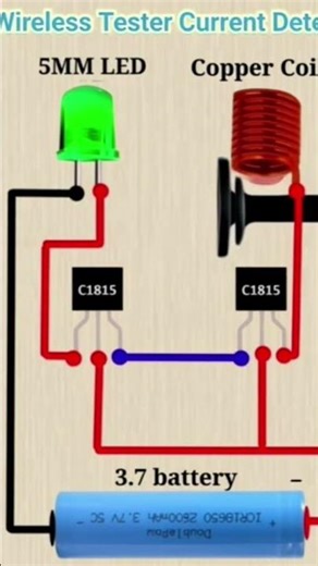 Wireless AC Current Detector using C1815 Transistor | No Contact Voltage Tester ⚡