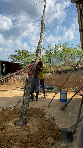 Manual Labor Task in Rural Outdoor Setting