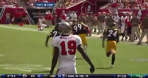 58K views · 2.4K reactions | In honor of playing the Bucs this week… When Brett Keisel took an interception 79 Yards for a touchdown.  #steelers | Steeler.Nation.Inc | Facebook