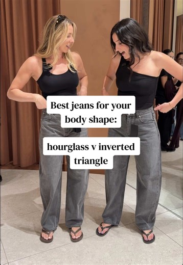 Same jeans, same size, different body shape (WILD result) Trying the same jeans on an hourglass and an inverted triangle To show which shapes and silhouettes work best on each body shape. Brands Featured @Witchery @Just Jeans @Abrand Jeans @Levi’s @myer NEXT EP: Pear vs Inverted Triangle #bodyshape #jeans #jeanshighwaist #stylingtips #hourglass