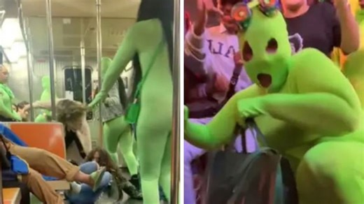 ‘Aliens’ attacking people on the Subway