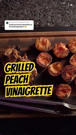 Grilled Peach Vinaigrette #saladdressing #peach #vinaigrette