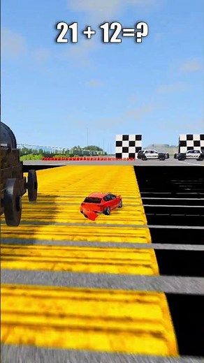 Mini car vs police roadblocks 02 – 😱 | BeamNG drive #shorts