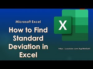 How to find standard deviation in excel